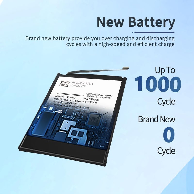 ITMBET Battery for Samsung Galaxy A14 5G, 5400mAh Upgraded 2024 New 0 Cycle Battery Replacement for SM-A146U SM-A146U1 SM-A146W SM-S146VL SM-A146M with Professional Replacement Tool Kits - Image 2